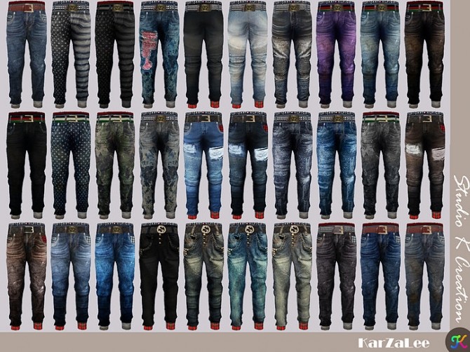 Sims 4 Giruto 48 roll up jeans for kids at Studio K Creation