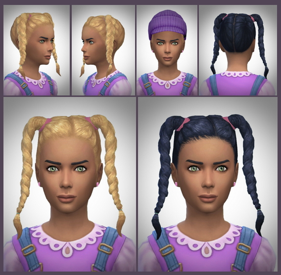 Sims 4 Twisted Braids Hair for Girls at Birksches Sims Blog