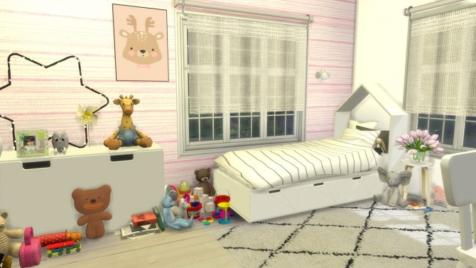Sims 4 GIRLS BEDROOM Family House at MODELSIMS4