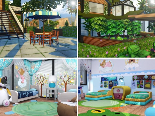 Sims 4 Oasis Eco House by MychQQQ at TSR