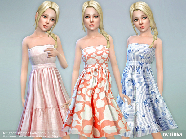 Sims 4 Designer Dresses Collection P105 by lillka at TSR