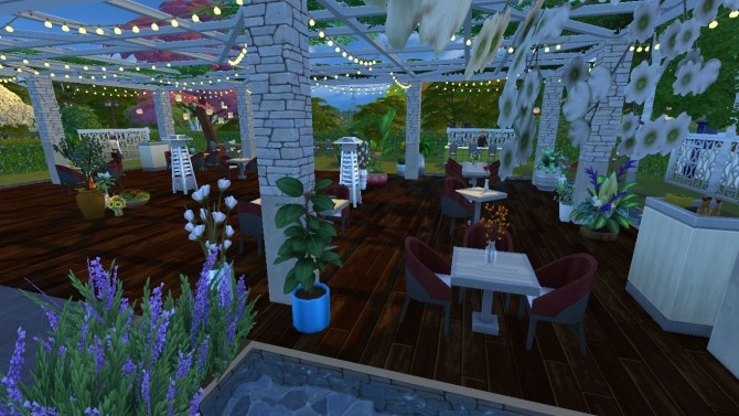 Sims 4 Brindleton Al Fresco Restaurant by afterism at Mod The Sims