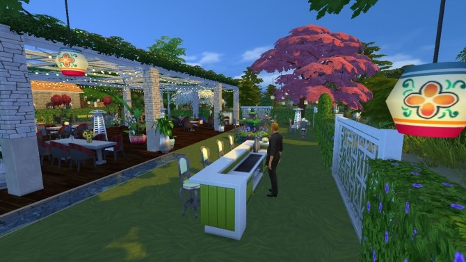 Sims 4 Brindleton Al Fresco Restaurant by afterism at Mod The Sims