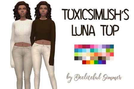 Toxicsimlish’s Luna top recolors at Deeliteful Simmer