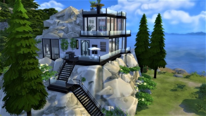 Sims 4 Penthouse on the cliffs at Agathea k