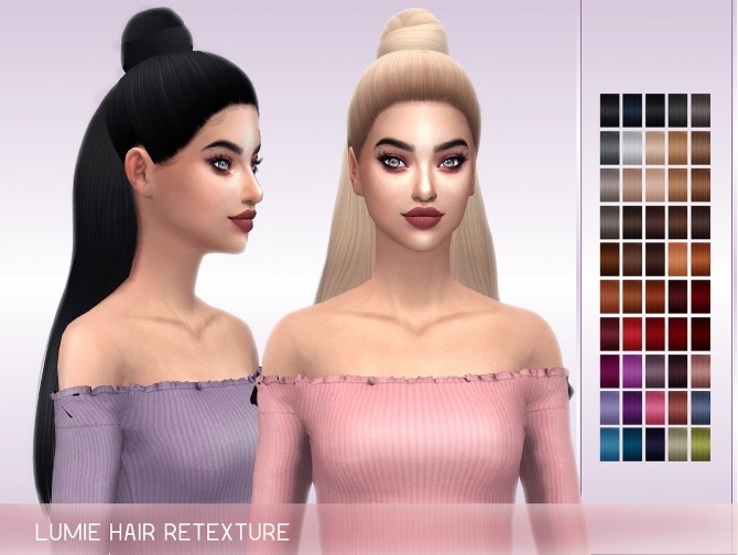 Sims 4 Simpliciaty Lumie hair retexture at Fronthal Sims 4
