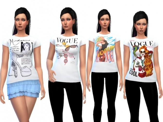 Sims 4 V shirts at Louisa Creations4Sims
