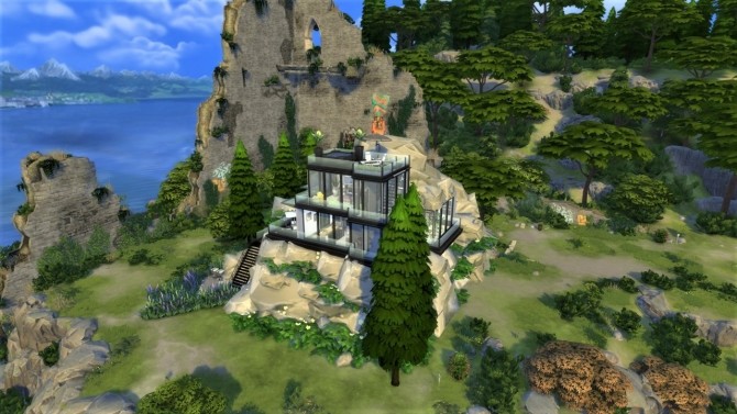 Sims 4 Penthouse on the cliffs at Agathea k