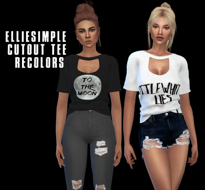 Sims 4 Cut Out Tee at Leo Sims