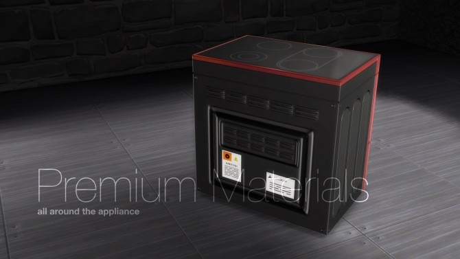 Sims 4 H&B PowerWave Stove by littledica at Mod The Sims