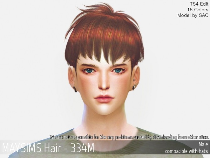 Sims 4 Hair 334M at May Sims