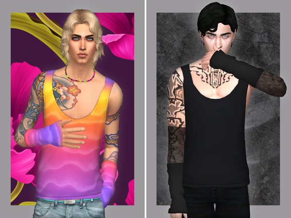 Sims 4 Hey Summer male top by WistfulCastle at TSR