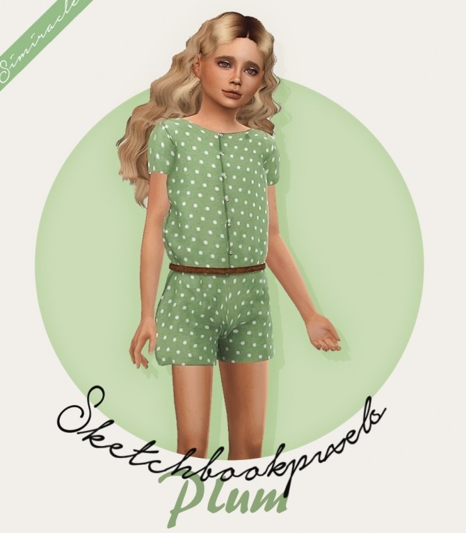 Sims 4 Sketchbookpixels Plum Outfit Kids Version 3T4 at Simiracle
