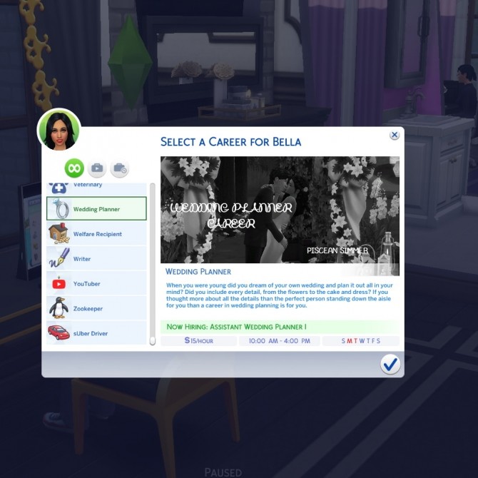 Sims 4 Wedding Planner Career by Piscean6 at Mod The Sims