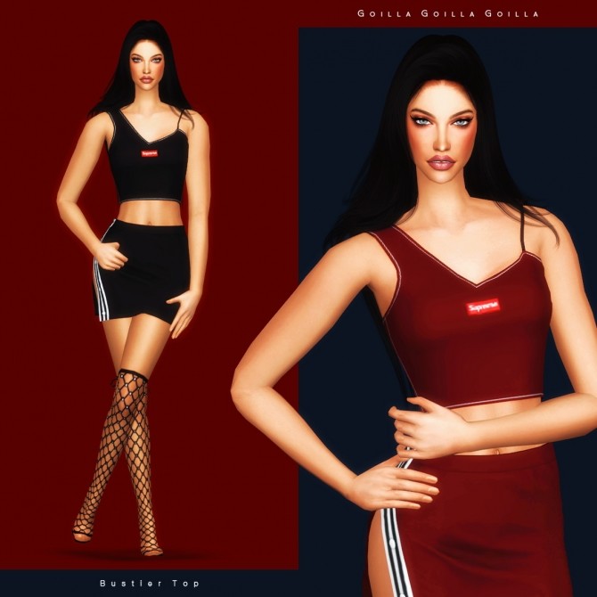 Sims 4 Bustier Top at Gorilla