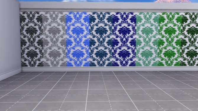 Sims 4 Damask White Version 2 Of 2 by angea at Mod The Sims