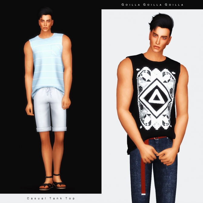 Casual Tank Top at Gorilla » Sims 4 Updates