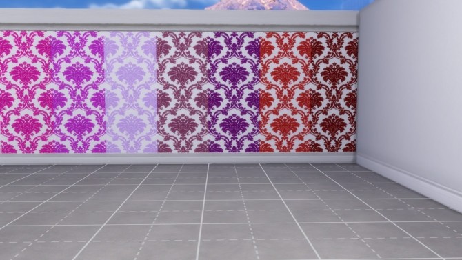 Sims 4 Damask White Version 2 Of 2 by angea at Mod The Sims