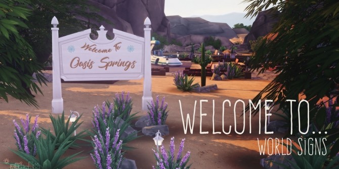 Sims 4 WORLD SIGNS at Picture Amoebae