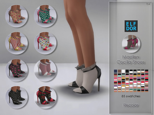 Sims 4 Madlen Cecilia Shoes Recolor at Elfdor Sims