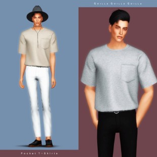 Pocket T-Shirts at Gorilla » Sims 4 Updates