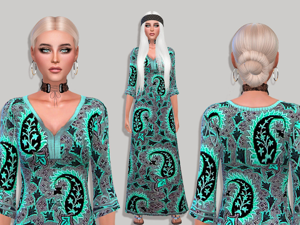 Sims 4 Wight boho dress by Simalicious at TSR