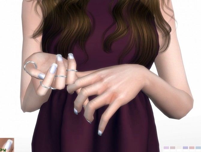 Sims 4 French Nails by PlayersWonderland at PW’s Creations