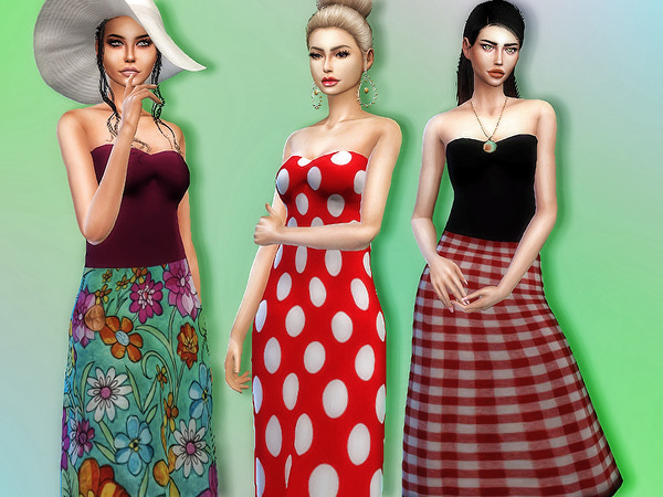 Sims 4 Clara Dress by Sharareh at TSR