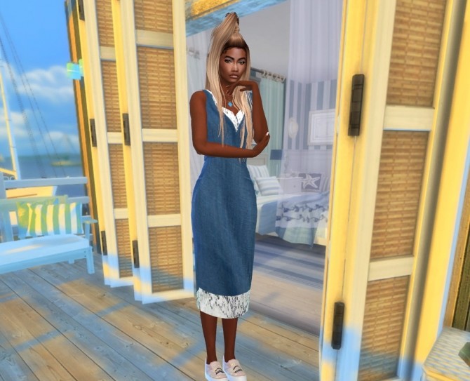 Sims 4 Sleeveless Summer Dress at Teenageeaglerunner