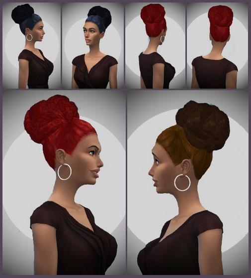 Sims 4 Malu’s Afro Bun at Birksches Sims Blog