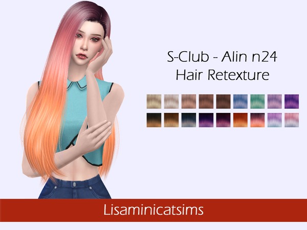 Sims 4 S Club Sherry n29 Hair Retexture by Lisaminicatsims at TSR