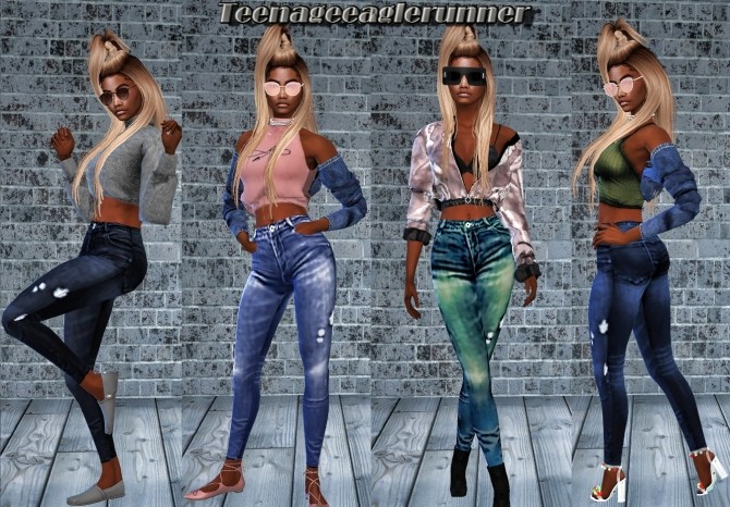 Sims 4 Alice Jeans City Living at Teenageeaglerunner