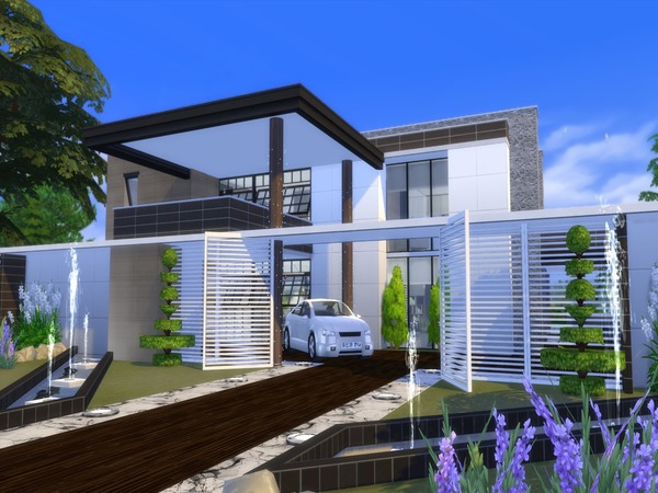 Sims 4 Emira Modern home by Suzz86 at TSR
