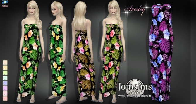 Sims 4 Averley dress at Jomsims Creations