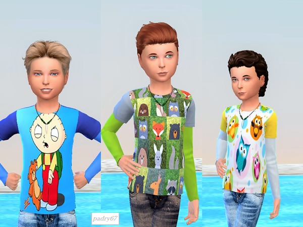 Sims 4 T shirt boys by padry67 at TSR