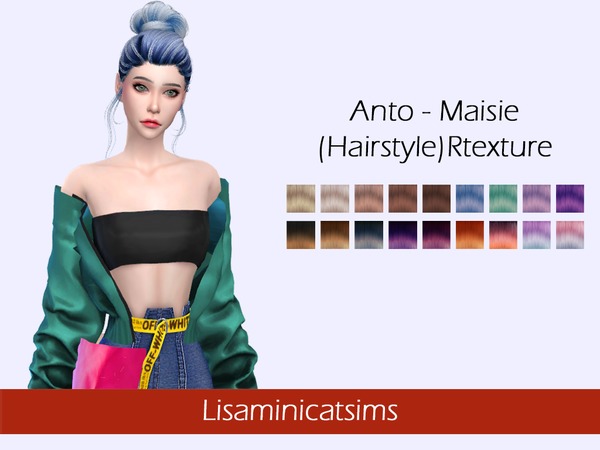 Sims 4 Anto Maisie Hair Retexture by Lisaminicatsims at TSR