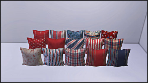 Sims 4 32 recolors of miosims pillow conversion at TaTschu`s Sims4 CC