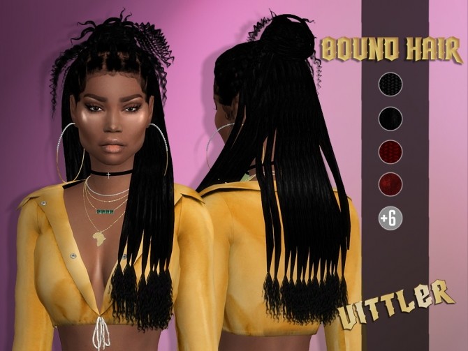 Sims 4 Bound Hair at Vittler Universe
