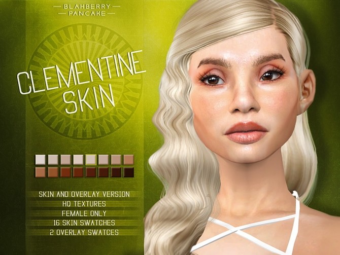 Sims 4 Clementine skin at Blahberry Pancake