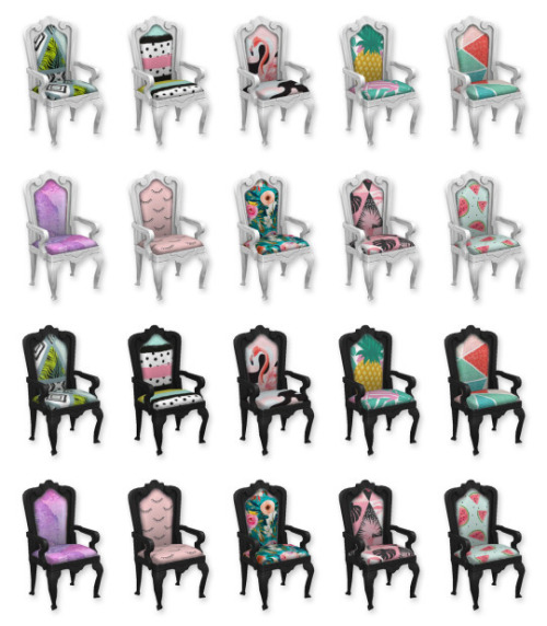 Sims 4 Modern Gothic Dining Chair at SimPlistic