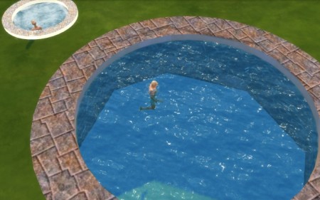Matching Pool Frame and In-Ground Hot Tub by fire2icewitch at Mod The Sims