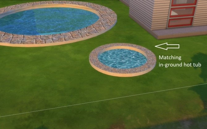 Sims 4 Matching Pool Frame and In Ground Hot Tub by fire2icewitch at Mod The Sims