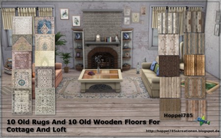 Old Rugs 2 and Old Wooden Floors at Hoppel785