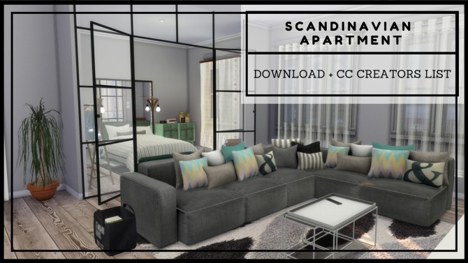 Sims 4 Scandinavian Studio Apartment at Dinha Gamer