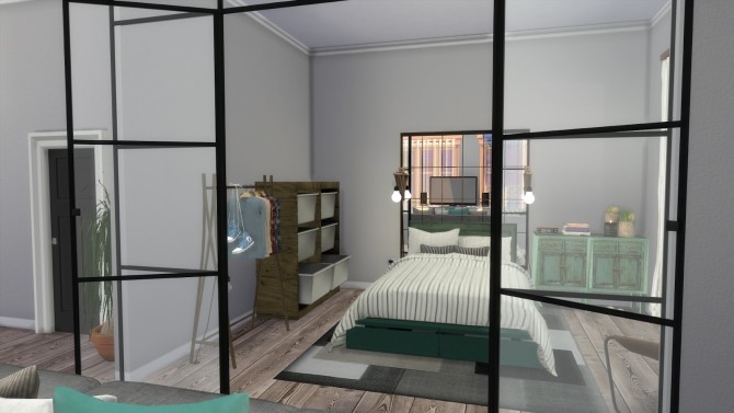 Sims 4 Scandinavian Studio Apartment at Dinha Gamer