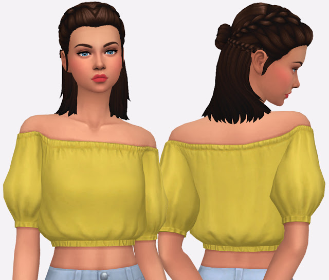 Sims 4 Off Shoulder Top Re Colours at Simlish Designs
