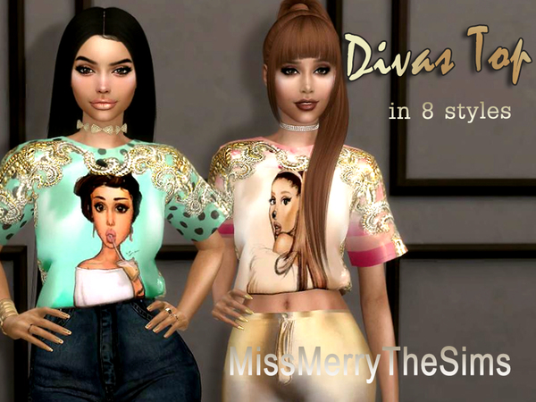 Sims 4 Divas Top by Maria MissMerry at TSR