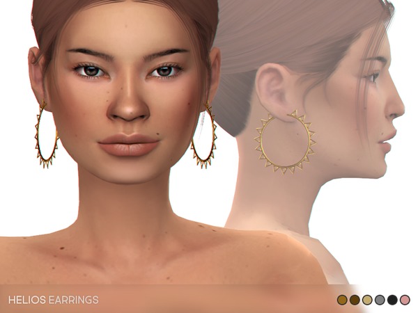 Sims 4 Helios Earrings by pixelette at TSR