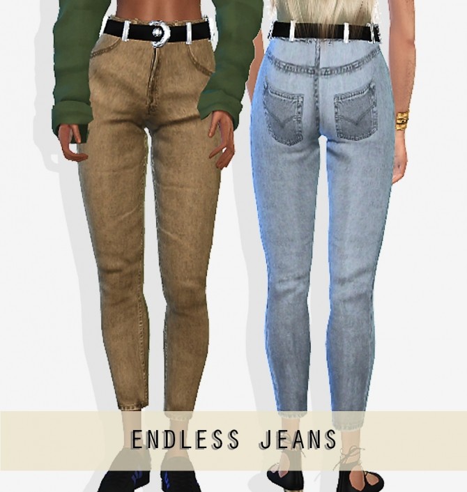 Sims 4 ENDLESS JEANS at Grafity cc