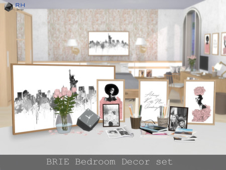 BRIE Bedroom Decor set by RightHearted at TSR